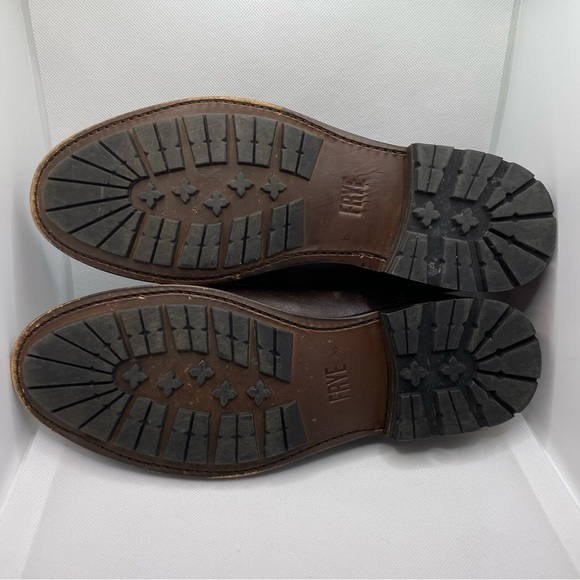 Frye Bowery Bal Cap Toe Lace Up Oxfords Shoes Brown Red 3480533 Dress Leather - Picture 12 of 14